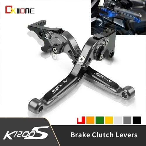 Motorcycle Aluminum Adjustable Extendable Folding Brake Clutch Levers For BMW K1200S K 1200 S K 1200S 2004 2005 2006 2007 2008