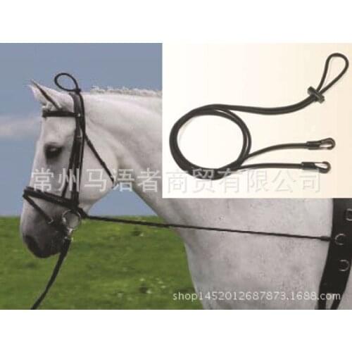 Nylon Black Portable Horse Bridle Reins Head Collar Rope Halter Horse Riding Equipment Control Attachment High Stretch
