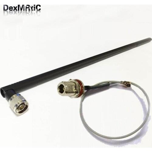 NEW 2.4GHz 12dBi high gain Omni WIFI Antenna N male for Wireless Router 45cm +N type female bulkhead switch ufl/ipx RF cable