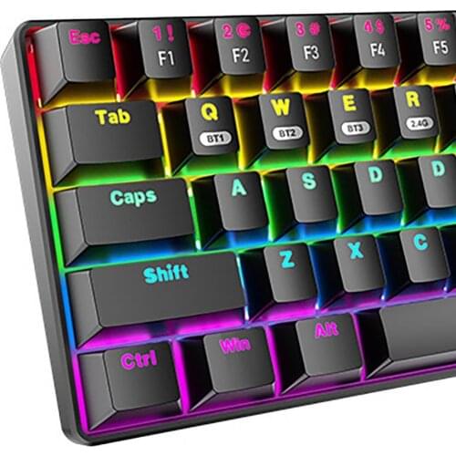 2021 New Design Wireless 68 key mechanical Gaming keyboard 2.4Ghz Bluetooth-compatible4.0 Mini layout for PC Tablet Mobile Phone