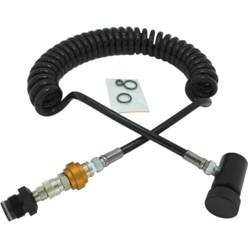 GREAT Paintball Remote Hose with Slide Check and 0.825-14NGO // G1/2 Thread Adapter
