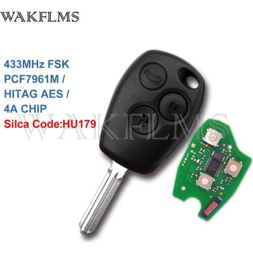PCF7961M HU179 Remote Car Key Fob for Renault Trafic Twingo Symbol Dacia Duster Logan Sandero 2012 2013 2014 2015 2016
