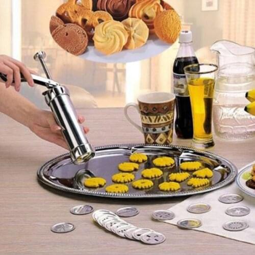 Biscuit Maker Cookie Press Gun Kit Pastry Press Set with 20 Discs and 4 Icing Tips for DIY Biscuit Maker and Decoration