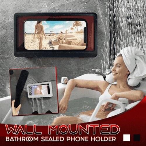 Liner Tablet Or Phone Holder Waterproof Case Box Wall Mounted All Covered Mobile Phone Shelves Self-Adhesive Shower Accessories