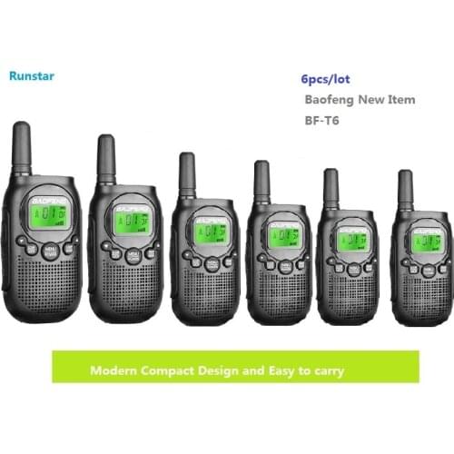 New hot item 6pcs BF-T6 baofeng two way radio portable radio walkie talkie CB Radio station Kids Handheld Communicator ham radio