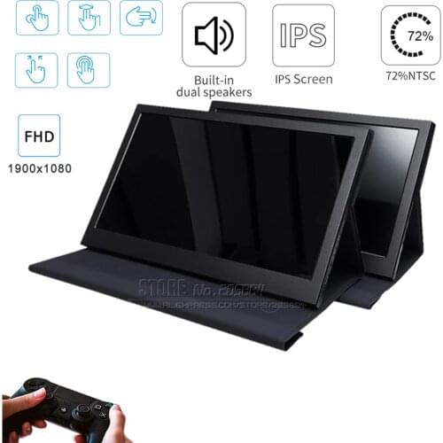 11.6”13.3"15.6" IPS Portable Computer Touch Monitor PC HDMI Xbox 1080P LCD Display Monitor for Raspberry Pi 3B 2B Windows 7 8
