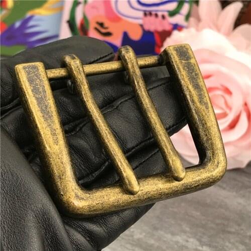 Alloy Double Buckle Belt Leathercraft Garment Accessories Heavy 42MM Metal Belt Buckles For Men Clip Buckle For Belt AK0010