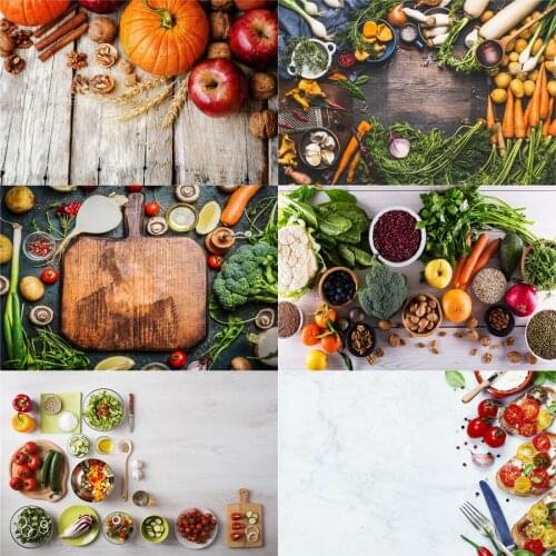 Nitree Photo Studio Props Backdrop Vegetables Potato Decoration White Gray Wood Board Vinyl Background For Food Photography