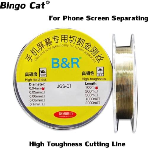 500m High Toughness Cutting Line Gold Molybdenum Cutting Wire Separator LCD Glass For iPhone Samsung Screen Repair Hand Tool
