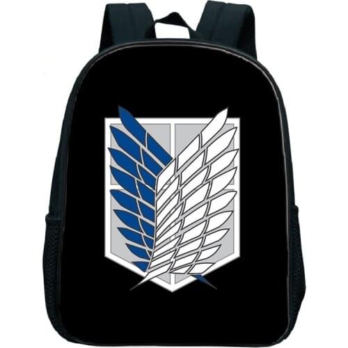 Attack on Titan Backpack Children School Bags Eren Levi Toddler Boys Girls Primary Kindergarten Backpack Kids Small Mochila
