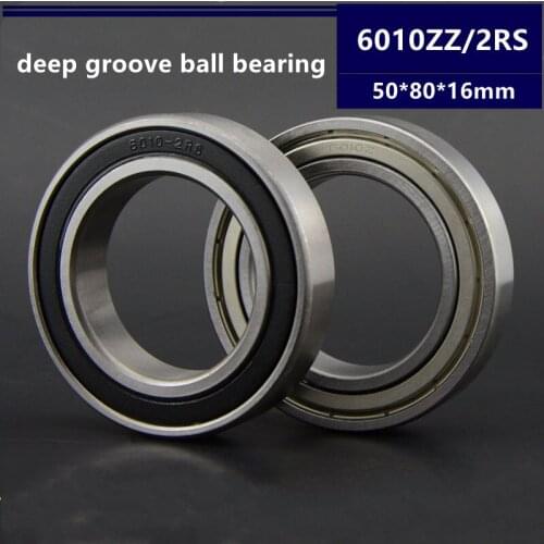 6pcs 6010ZZ 6010-2RS 6010Z 6010-2Z 6010RS 6010 2RS 50*80*16 mm deep groove ball bearing 50x80x16 mm