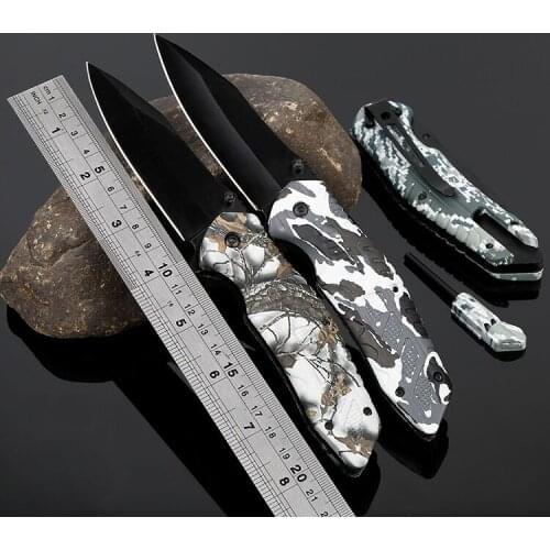 Folding Knife Survival Tactical Pocket Knife Stainless Steel Blade Outdoor Hiking Camping Hunting Knives EDC Defense Tools