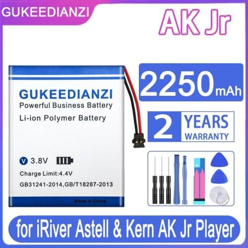 2250mAh GUKEEDIANZI Replacement Battery for iRiver Astell & Kern AK Jr Player