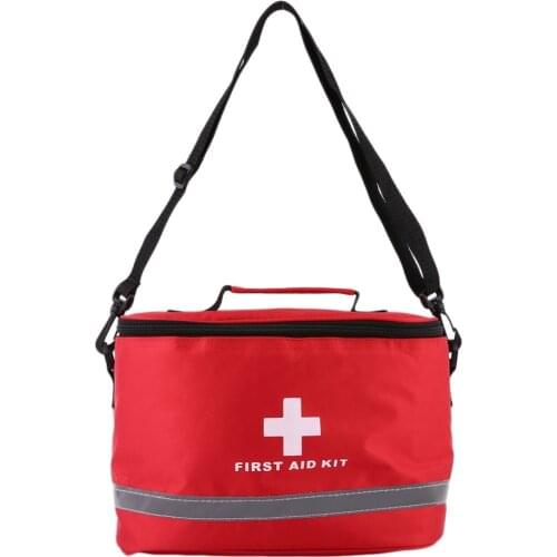 Outdoor First Aid Kit Sports Camping Bag Home Medical Emergency Survival Package Red Nylon Striking Cross Symbol Crossbody Bag