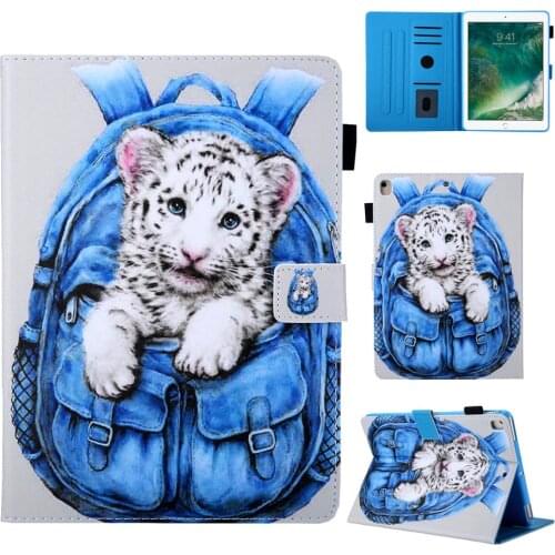 Cartoon Sleep/Wake up Smart Leather Tablet Protect Case For New IPad 7th 10.2" 2019 Shell Wallet clip Flip Stand Cover Coque+Pen