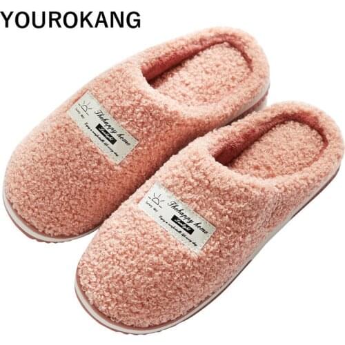 Winter Men Warm Shoes Plush Men Home Slippers Flat Bedroom Men Slippers Outside Floor Unisex Couple Cotton Shoes 2020 Flip-flops