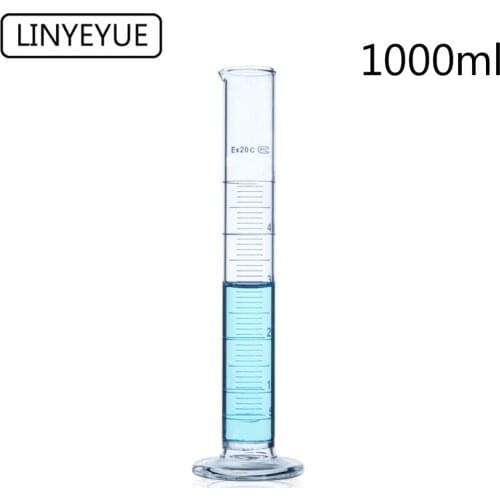 1pc 1000mL Graduated Glass Measuring Cylinder Graduated Cylinder Laboratory Glassware Chemistry Equipment