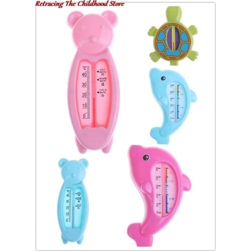 1pc Baby Bath Thermometer For Newborn Small Bear Fish Dolphin Duck Water Temperature Meter Bath Baby Bath Toys