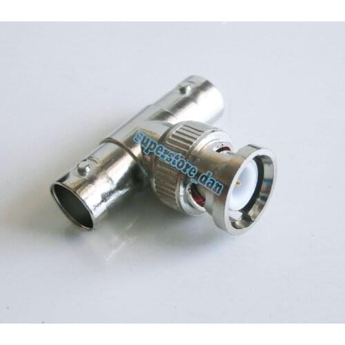1Pcs Connector BNC Male To 2 Connector BNC Female Jack T-Shaped Connector 3 Way