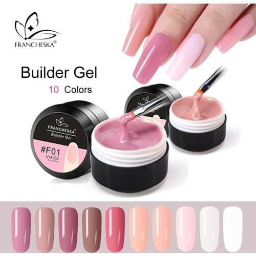 17 COLORS Nail Art UV Extension Gel Nail Polish Nail Art Decoration Waterproof Natural Long-lasting Dropship Wholesale TSLM2