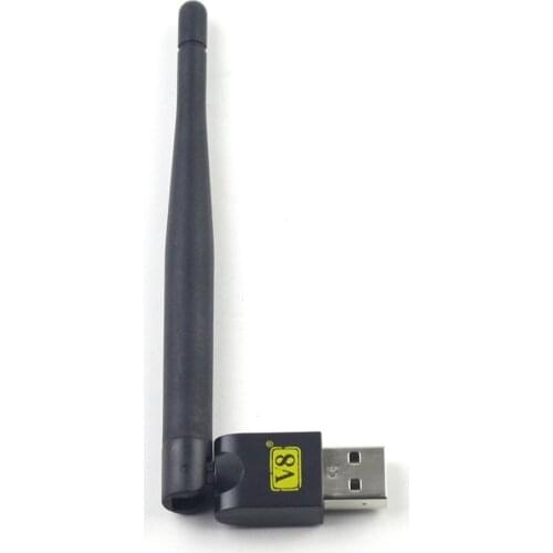 2.4GHz FREESAT USB WiFi With Antenna Work For Freesat V7 V8 Series Digital Satellite Receivers For TV Set Top Box Stable Signal