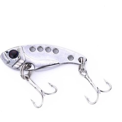 20PCS/lot Random Color Metal Lure VIB 3.5cm 3.2g Vibrations Spoon Lures Fishing Lure bait Bass Lure bait artificial bait cicada