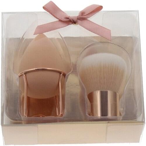 3Pcs/set Face Beauty Tools Cosmetic Makeup Kit Include Water Drop Powder Puff Make up Sponge Blender Holder Powder Blush Brush