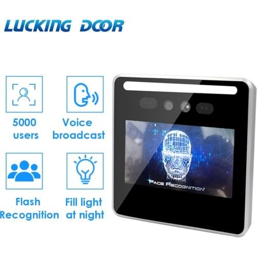 5-inch Touchscreen USB Face recognition Door Access Control System RFID TCP/IP Face Time Attendance Machine