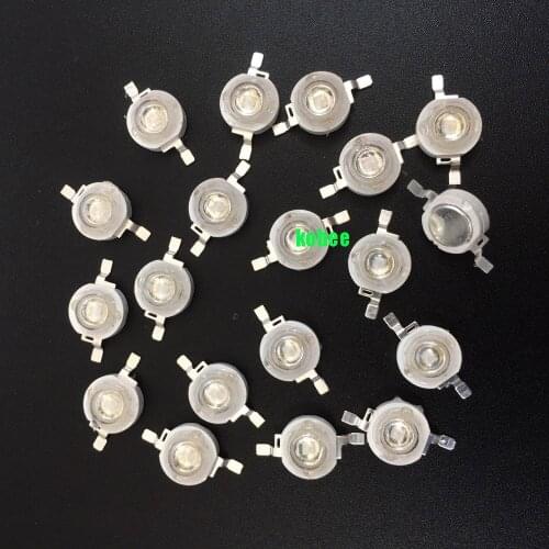 50pcs 3W LED UV High power Light 365 375 380 395 400 410 420 430nm Silicone Lens High temperature resistance Chip