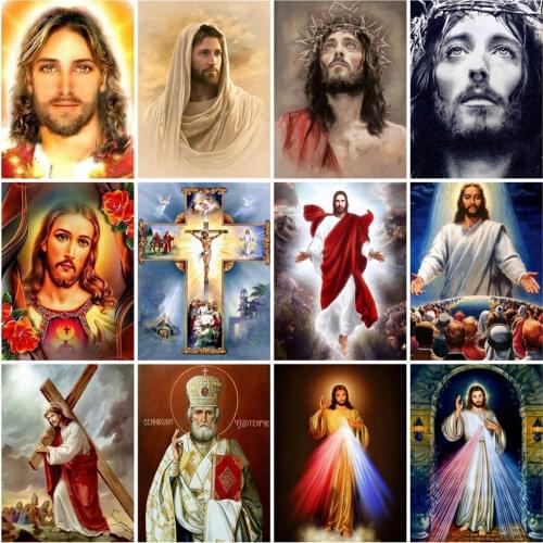 5d DiY Full Diamond Painting Mosaic Religion Jesus Needlework Diamond Art Embroidery Cross Stitch Set Home Wall Decoration Gift