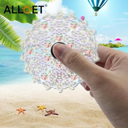 Fidget Hand Fingertip Spinning Top DIY Diamond Picture Mosaic Painting Running Pattern Rotating Gyro Relieves Anti Stress Toys