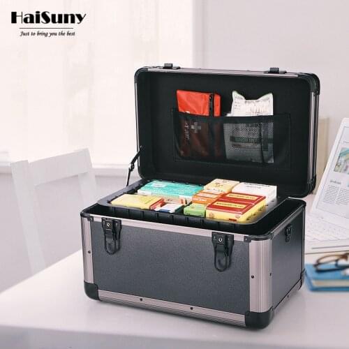 Aluminum Medicine Box Outdoor Camping Metal First Aid Kit Large Capacity Storage Box Cosmetic Case Tool Box Storage Organizer