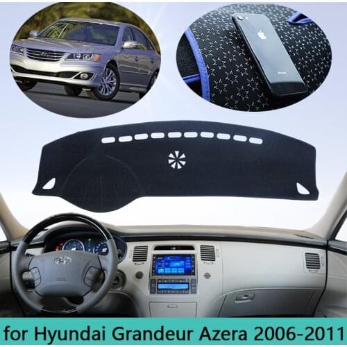 Car Dashboard Avoid light Cover Dash Mat For Hyundai Grandeur Azera 2006~2011 Car Auto Non-slip Sun Shade Pad Carpet 2007 2008