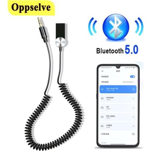 Bluetooth Wireless Receiver V5.0 Car Adapter 3.5mm AUX Dongle Cable Car Kit USB Audio Connceter for Car Radio TV Laptop Speaker
