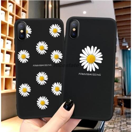 Art Floral Daisy Phone Case For iPhone X XS XR XS 11 Pro Max Cover for iphone 6 6S 7 8 Plus SE 2020 Daisy Flower Cover case