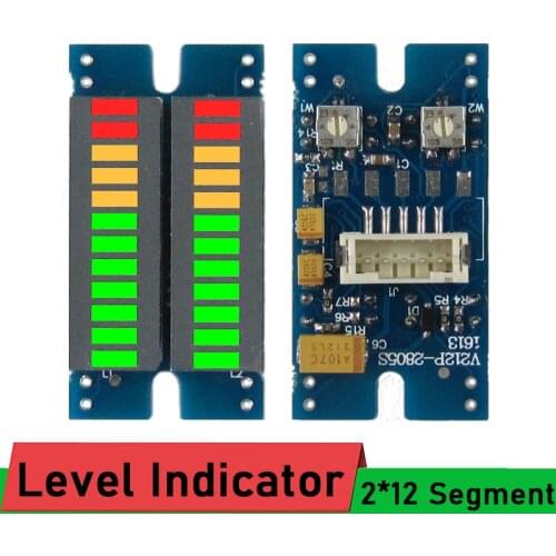 DC 5V 2*12 Segment LED Music Audio Spectrum Indicator Stereo Dual Channel Level Indicator VU Meter Volume FOR POWER Amplifier