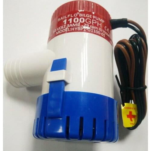 FREE shipping Bilge Pump 1100GPH DC 12V Electric Water Pump For Aquario Submersible Seaplane Motor Homes Houseboat Boats