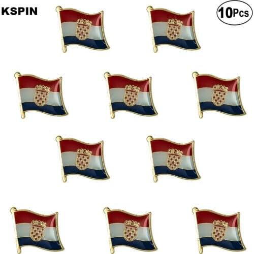 Croatia Flag Lapel Pin Flag badge Brooch Pins Badges 10Pcs a Lot