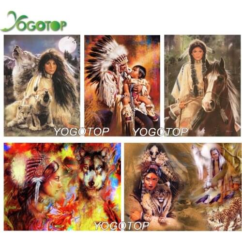 YOGOTOP Indian DIY Diamond Painting Cross Stitch Diamond Embroidery Home Decoration 5D Full Mosaic Kits VD452