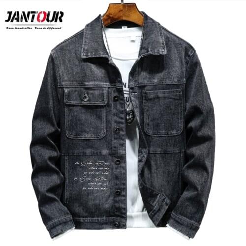 Мужские джинсовые куртки JANTOUR China At AliExpress
