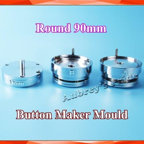 Round 3-1/2" 90mm Interchangeable Die Mould for New Pro Badge Machine Button Maker