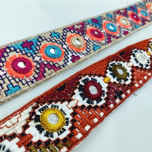 Retro Embroideried Webbing Tapes 3.5/4/5.5cm wide Lace Ribbon For Clothes Bag Decorative Lace Trims DIY Sewing Accessories