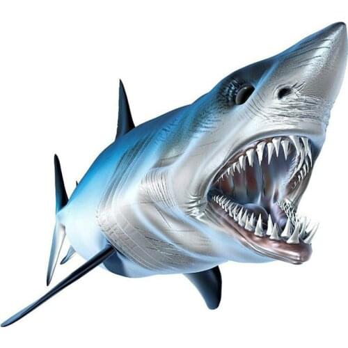 LLY-1313 Car Stickers Shark Modeling Decal PVC Auto Window Bumper Personality Waterproof Sun Protection Cars Body Decals