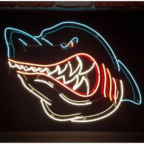 Neon Sign For Shark Real Glass Tubes animal Lamp neon wall Windows light advertise custom Brand LOGO Handmade dropship for sale