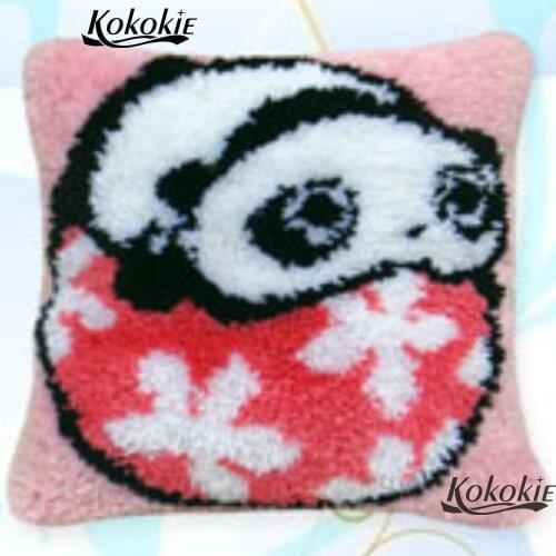 Threads embroidery Latch Hook Rug Kits panda cross stitch kits diy carpet Crocheting Rug Yarn embroider Needlework kits