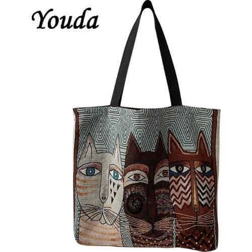 New womens Canvas Shoulder Bag INS Double-sided Printing Female Handbag Mother Fashion Large Capacity Reusable Mother Bag