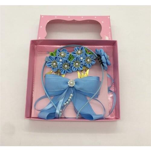 Fashion Kids Girls Hair Gift Box 3pcs/set Ornament Hair Head Hoop Girls Hair Clips Cute Princess Style Accessories Gift Box