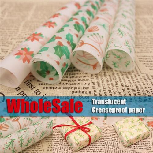 Wholesale Meat packing Greaseproof wrapping paper Parchment translucent handmade soap candy cookies gift wrapping oil paper