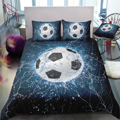 3D Foot Ball Soccer Sports Bedclothes Boys Quilt Comforter Cover Adults Children Twin King Bed Linens Bedding Duvet Cover Set