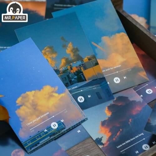 Mr.Paper 30pcs/box INS Styles Romantic Warm Milky Wind Grass series Postcard Retro Style Creative Writing Greeting Gift Postcard